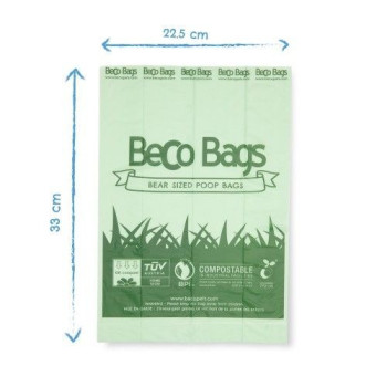 Beco Bags Compostable Poo Bags 60pcs, 60pcs, Dark green