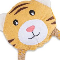 Beco Hemp Rope Tiger Soft Dog Toy, Large, Yellow