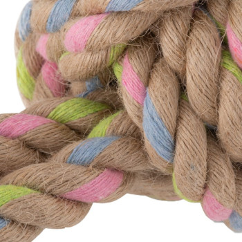 Beco Rope Hemp Ball with Loop, Medium, Mix colour