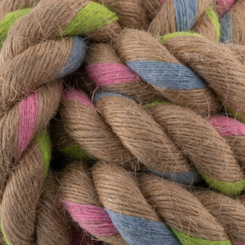 Beco Rope Hemp Ball with Loop, Medium, Mix colour
