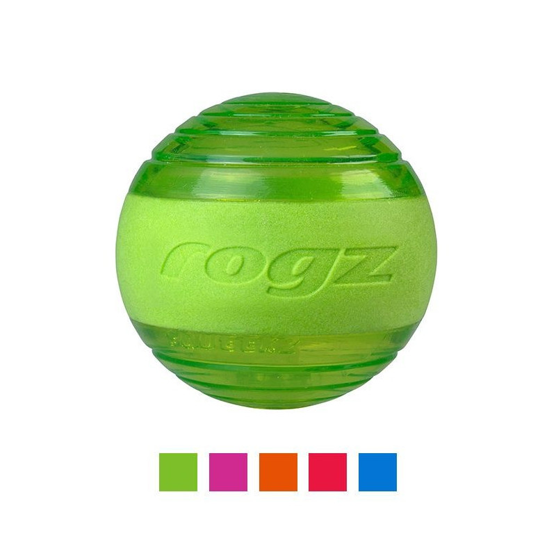 Rogz Squeekz Fetch Ball, Green