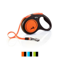 Flexi New Neon Tape Retractable Dog Leash, M5M, Green