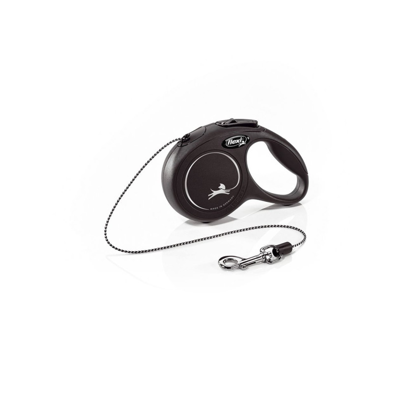 Flexi New Classic Cord Retractable Dog Leash, X-Small, Black