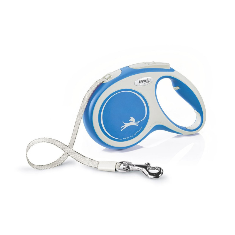 Flexi New Comfort Tape Dog Leash, L5M, Blue
