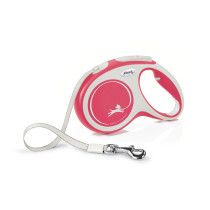 Flexi New Comfort Tape Dog Leash, S5M, Red