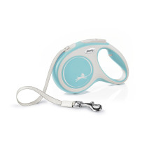 Flexi New Comfort Tape Dog Leash, S5M, Light Blue