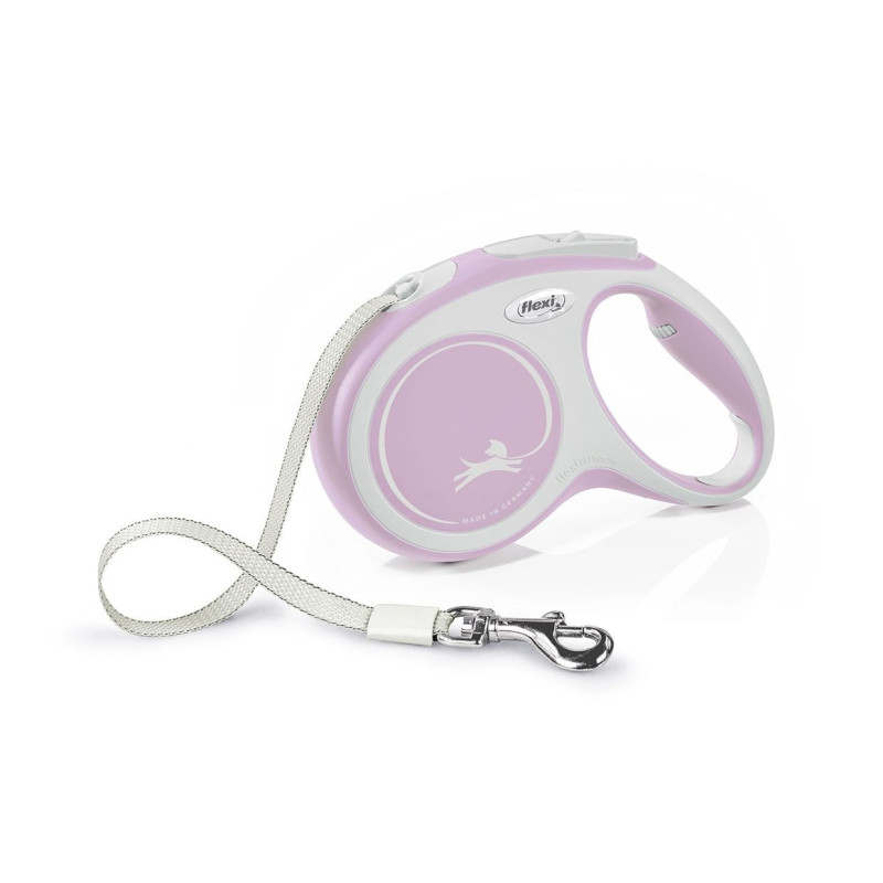 Flexi New Comfort Tape Dog Leash, M5M, Rose