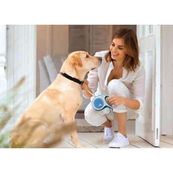 Flexi New Comfort Tape Dog Leash, M5M, Rose