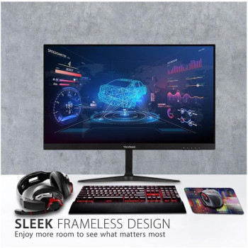 Viewsonic VX2418-P-MHD 24 Inch Frameless Full HD 1080P 165Hz 1Ms Gaming Monitor With Adaptive-Sync Eye Care HDMI And Display Port