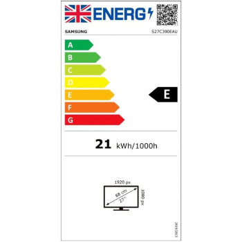 Samsung 27 Inch Curved Full HD 1080P Monitor With Speakers, HDMI, Display Port - LS27C390