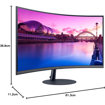 Samsung 27 Inch Curved Full HD 1080P Monitor With Speakers, HDMI, Display Port - LS27C390