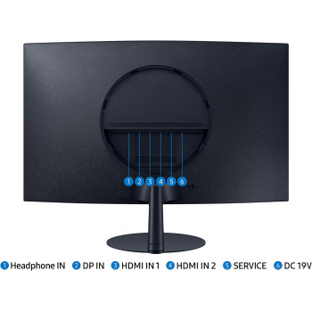 Samsung 27 Inch Curved Full HD 1080P Monitor With Speakers, HDMI, Display Port - LS27C390