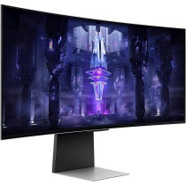 Samsung 34 Inch Odyssey OLED G8 Gaming Monitor With Smart TV Experience, 0.03Ms Response Time & 175Hz Refresh Rate, AMD FreeSync Premium Pro, IoT Hub & Voice Assistants - LS34BG850SMXUE