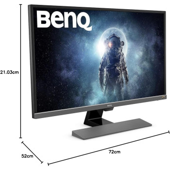 BenQ Ew3270U 32 Inch 4K UHD 3840 X 2160 HDR Monitor Freesync Eye-Care, Anti-Glare Brightness Intelligence Plus Sensor USB C, DP, HDMI Built-In Speakers, Metallic Grey, (Ew3270U) 31.5 Inch / 4K Hdr / USB-C