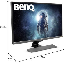 BenQ Ew3270U 32 Inch 4K UHD 3840 X 2160 HDR Monitor Freesync Eye-Care, Anti-Glare Brightness Intelligence Plus Sensor USB C, DP, HDMI Built-In Speakers, Metallic Grey, (Ew3270U) 31.5 Inch / 4K Hdr / USB-C
