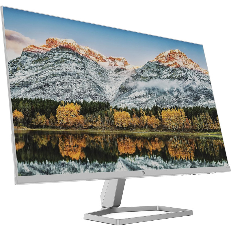 HP M27Fw Full HD 27 Inch IPS LCD Monitor With AMD Freesync 2021 Model - Silver & White