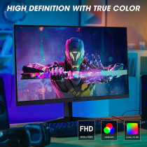 Koorui Monitor Gaming, 24 Inch Computer Screen HDMI, 165Hz, 1080P, 1Ms, IPS, Freesync, Compatible G-Sync, Tilt Adjustable, Eye Care, Vesa Wall Mountable (FHD 1920x1080, Display Port) Black