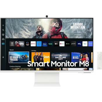 Samsung 32 Inch 4K Smart Va Monitor With Webcam, HDMI, USB-C, USB Hub, Wifi, Bluetooth M8 M80C White
