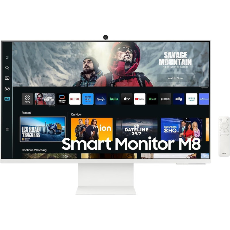 Samsung 32 Inch 4K Smart Va Monitor With Webcam, HDMI, USB-C, USB Hub, Wifi, Bluetooth M8 M80C White