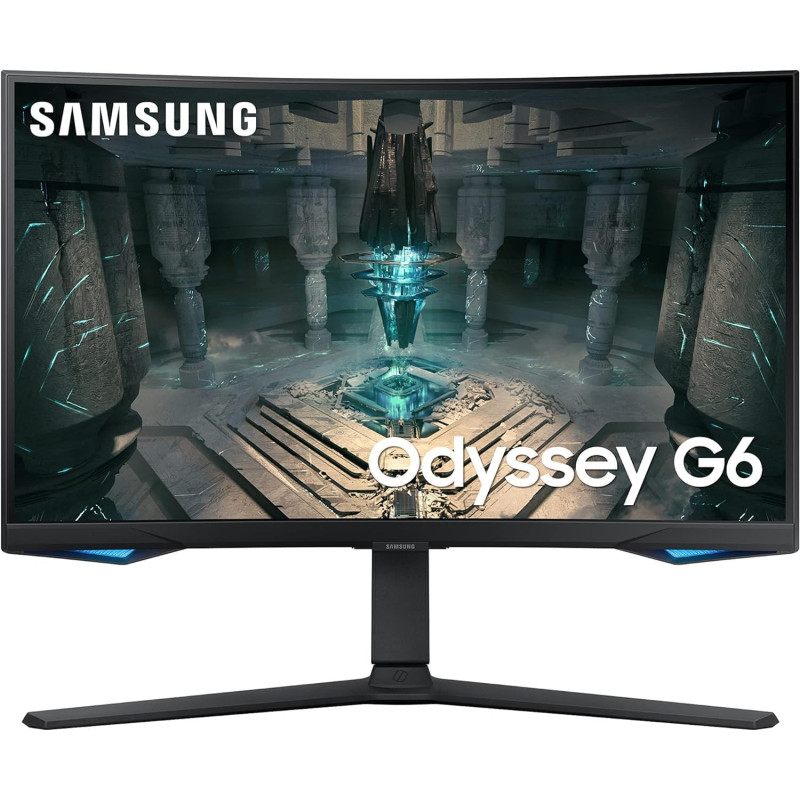 Samsung Odyssey G6 32 Inch Curved QHD 240Hz 1Ms Smart Gaming Monitor With Speakers, HDMI 2.1, Display Port - LS32BG650EMXUE