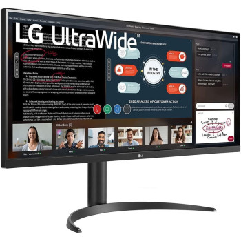 LG 34WP550 34 Inch 21:9 Ultrawide Full HD (2560 x 1080) IPS Borderless Monitor With AMD Freesync - Black