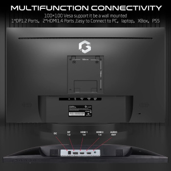 GameOn GOE24FHD165 24 Inch FHD, 165Hz, 1Ms (1920X1080) Flat IPS Gaming Monitor With Gsync & Free Sync - Black, Display Port, HDMI