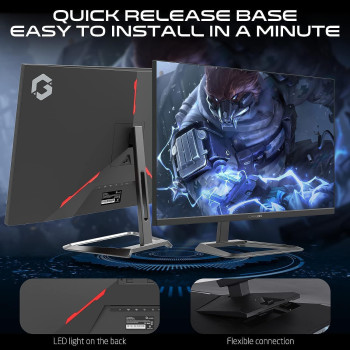 GameOn GOE24FHD165 24 Inch FHD, 165Hz, 1Ms (1920X1080) Flat IPS Gaming Monitor With Gsync & Free Sync - Black, Display Port, HDMI