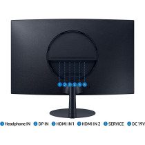 Samsung 27 Inch 1000R Curved 75Hz Bezeless Monitor With Display Port, HDMI, AMD Freesync - LS27C390EAMXUE