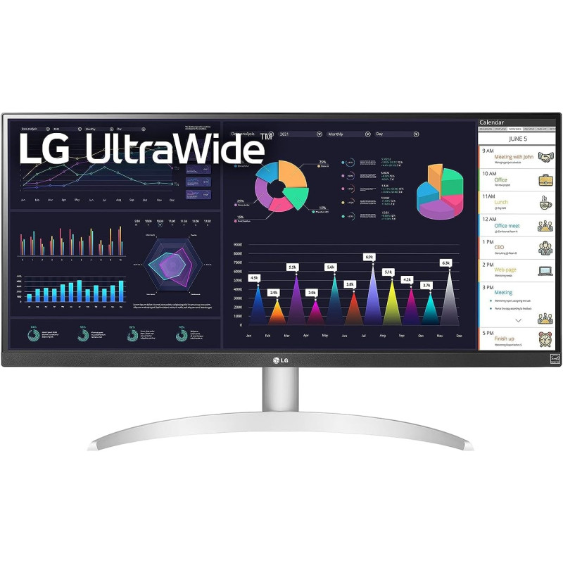 LG 29 Inch 29WQ600 Ultrawide Monitor 21:9, FHD(2560 X 1080P), IPS, SRGB 99%, Hdr10, AMD Freesync, 1Ms MBR, 100Hz Refresh Rate 2 x 7W Speakers With Maxxaudio