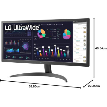 LG 29 Inch 29WQ600 Ultrawide Monitor 21:9, FHD(2560 X 1080P), IPS, SRGB 99%, Hdr10, AMD Freesync, 1Ms MBR, 100Hz Refresh Rate 2 x 7W Speakers With Maxxaudio