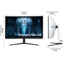 Samsung 32 Inch Odyssey Neo G8 BG850, 4K Curved Gaming Monitor With 240Hz Refresh Rate & 1Ms Response Time, AMD Freesync Premium Pro, Quantum Hdr 2000 - LS32BG850NMXUE