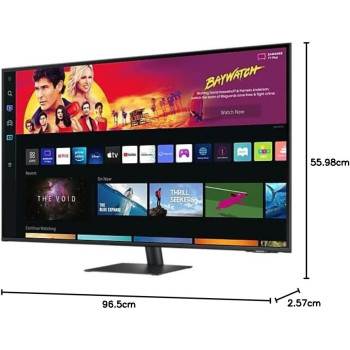 Samsung 43 Inch 4K UHD Smart Monitors USB-C Wireless Connectivity Wifi, Bluetooth, With In-Built Speaker, Smart TV Experience, Workspace & IoT Hub With Voice Remote LS43BM700UMXUE