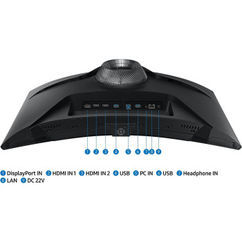 Samsung Odyssey G6 LS32BG650EUXXU 32 Inch Curved Smart Gaming Monitor - QHD 2560 x 1440, 240Hz, 1Ms, Speakers, HDMI 2.1, Full Smart Platform