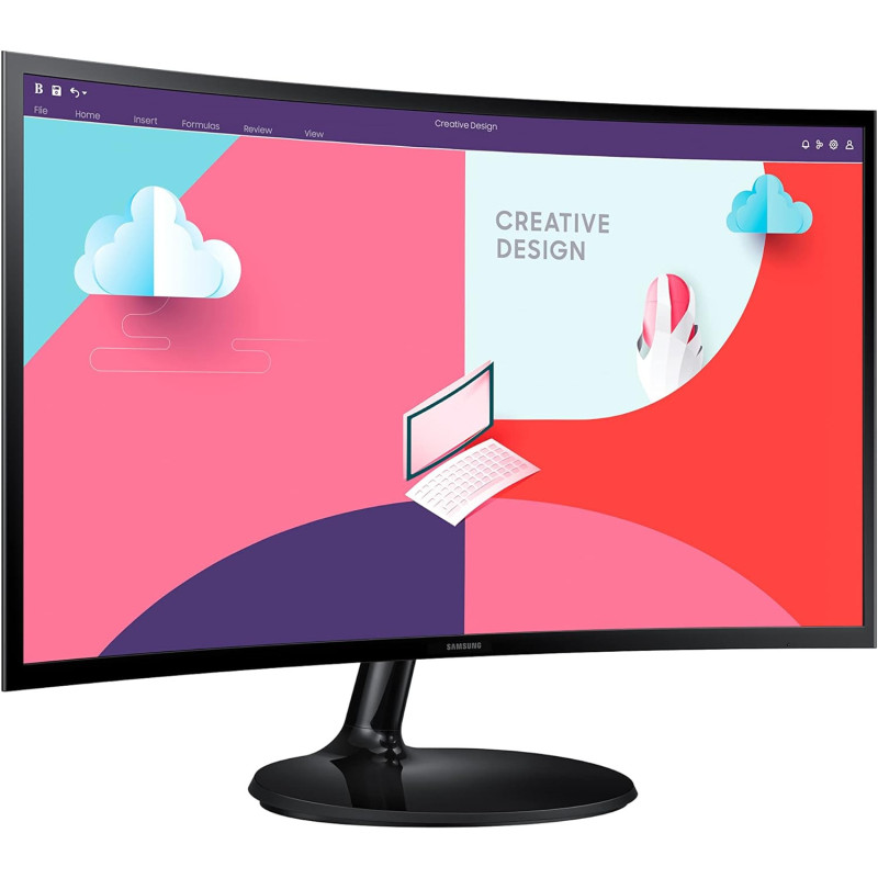 Samsung LS24C360EAUXXU 24 Inch Curved Full HD 1080P Monitor - 1920x1080, HDMI, VGA
