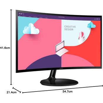 Samsung LS24C360EAUXXU 24 Inch Curved Full HD 1080P Monitor - 1920x1080, HDMI, VGA