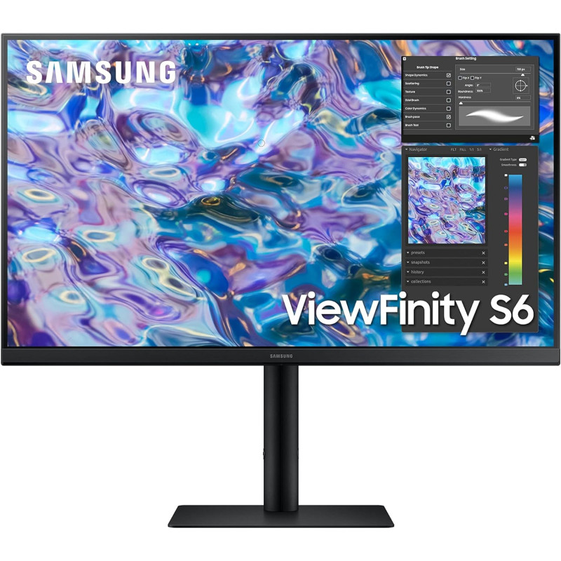 Samsung 27 Inch ViewFinity S6 LS27B610, 2K QHD Monitor With IPS Panel, Ergonomic Design With Border-Less Screen, 75Hz Refresh Rate, AMD Freesync - LS27B610EQMXUE