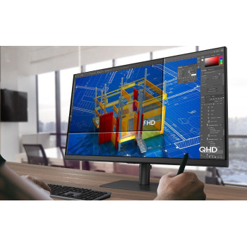 Samsung 27 Inch ViewFinity S6 LS27B610, 2K QHD Monitor With IPS Panel, Ergonomic Design With Border-Less Screen, 75Hz Refresh Rate, AMD Freesync - LS27B610EQMXUE