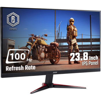 Acer Nitro VG240Y 23.8 Inch 100Hz Refresh - Full HD (1920 x 1080) IPS Gaming Monitor With AMD Freesync Technology - 1Ms VRB (1 HDMI Port & 1 VGA), Black