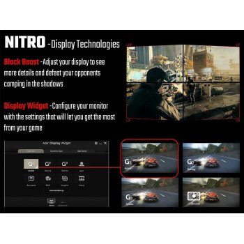 Acer Nitro VG240Y 23.8 Inch 100Hz Refresh - Full HD (1920 x 1080) IPS Gaming Monitor With AMD Freesync Technology - 1Ms VRB (1 HDMI Port & 1 VGA), Black