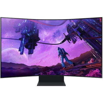 Samsung 55 Inch Curved 4K UHD Smart Gaming Monitor, 165Hz, 1Ms, Wi-Fi & Bluetooth Connectivity With Has & Pivot - LS55BG970NMXUE