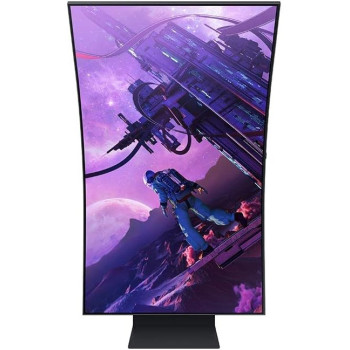 Samsung 55 Inch Curved 4K UHD Smart Gaming Monitor, 165Hz, 1Ms, Wi-Fi & Bluetooth Connectivity With Has & Pivot - LS55BG970NMXUE