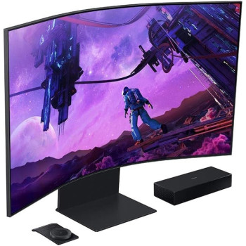 Samsung 55 Inch Curved 4K UHD Smart Gaming Monitor, 165Hz, 1Ms, Wi-Fi & Bluetooth Connectivity With Has & Pivot - LS55BG970NMXUE