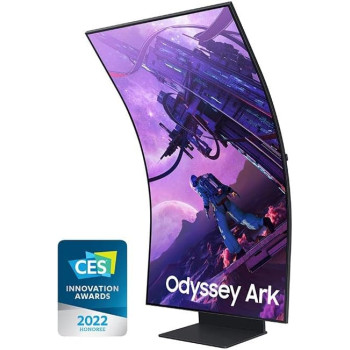 Samsung 55 Inch Curved 4K UHD Smart Gaming Monitor, 165Hz, 1Ms, Wi-Fi & Bluetooth Connectivity With Has & Pivot - LS55BG970NMXUE