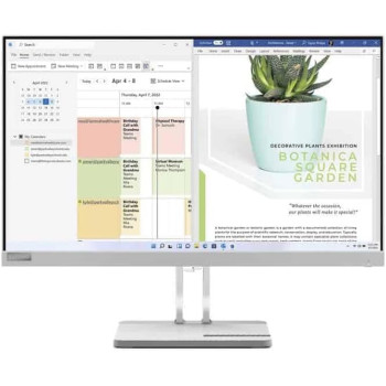 Lenovo L24E-40 VA Full HD 100Hz Anti-Glare Monitor With HDMI, VGA, AMD Freesync, Tilt Stand - Cloud Grey