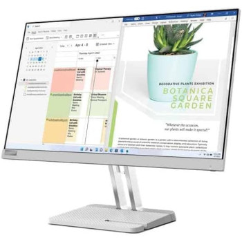 Lenovo L24E-40 VA Full HD 100Hz Anti-Glare Monitor With HDMI, VGA, AMD Freesync, Tilt Stand - Cloud Grey