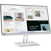 Lenovo L27E-40 27 Inch VA Full HD 100Hz Anti-Glare Monitor With HDMI, VGA, AMD Freesync, Tilt Stand - Cloud Grey