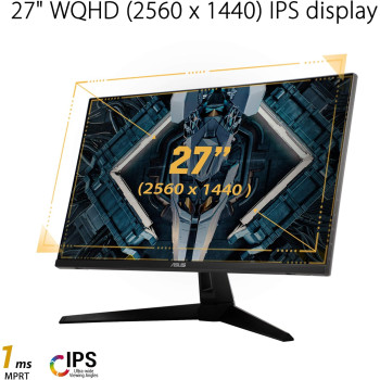 Asus TUF Gaming 27 Inch 2K Hdr Monitor (VG27AQ1A) - WQHD (2560 X 1440), IPS, 170Hz (Supports 144Hz), 1Ms, Extreme Low Motion Blur, Speaker, G-Sync Compatible, Vesa Mountable, Display Port, HDMI