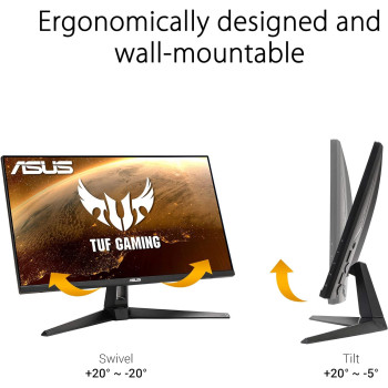 Asus TUF Gaming 27 Inch 2K Hdr Monitor (VG27AQ1A) - WQHD (2560 X 1440), IPS, 170Hz (Supports 144Hz), 1Ms, Extreme Low Motion Blur, Speaker, G-Sync Compatible, Vesa Mountable, Display Port, HDMI