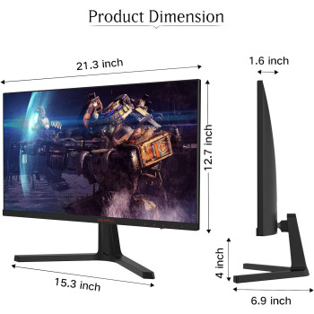 Koorui 24 Inch Computer Monitor FHD 1080P Gaming Monitor 165Hz Va 1ms, Adaptive Sync Technology, LED Monitors With Ultra-Thin, HDMI X2 /Dp, Vesa Compatible, Tilt Adjustable, Eye Care 24E4