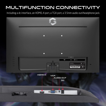 GameOn GOB22FHD75VA 22 Inch FHD, 75 Hz, Va, Flat Gaming Monitor Fixed Stand